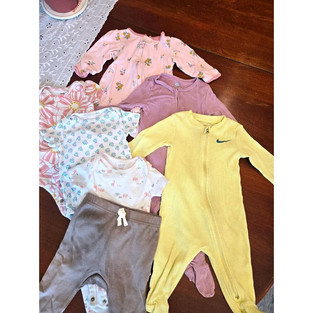 Baby Girl Clothing Lot Floral/Flowers Multicolor Everyday All Season 3 To 6 Mo.